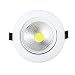 TISVY Innenlicht 12W Ultra hell LED Deckenleuchte Deckenabflügelungswinkel Einstellbares Flachfeld integrierter Scheinwerfergrill eingebettete Beleuchtungsstoffe for Büro Wohnzimmer Schlafzimmer Dekor