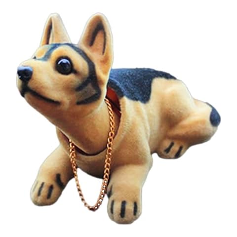 Car Ornament - Resin Dog Bobble Head Dashboard Decor | Cute Shaking Head Ornament | Car & Desktop Decor | Creative Bookshelf, Windowsill Accessory Cover