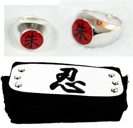 Amazon Co Jp コスプレ小物 道具naruto ナルト 忍連合軍 額当て 朱指輪 ホビー