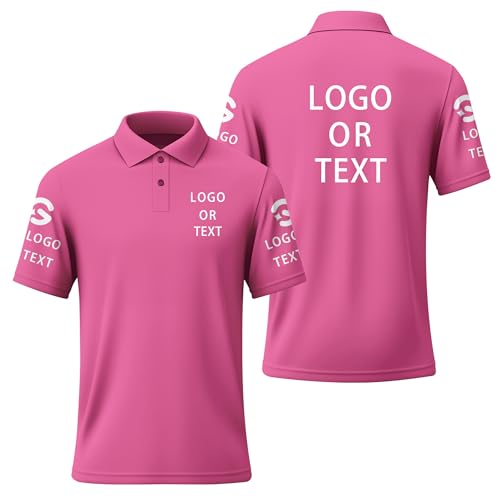 Polos personalizados para hombres y mujeres con logo impreso y texto para golf, trabajo, equipo, negocios casuales