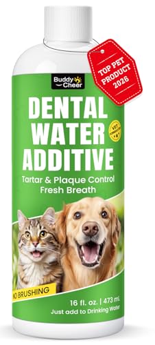 Dog Breath Freshener – Enzymatic Dog Dental Water Additive for