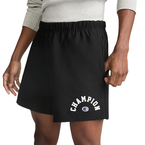 Champion Men's Reverse Weave Relay Cut Off Shorts, 7", Arch Logo3