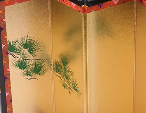 屏風(金屏風) 雛人形・お雛様用・ディスプレイ・結納用 金屏風・9号松柄/高