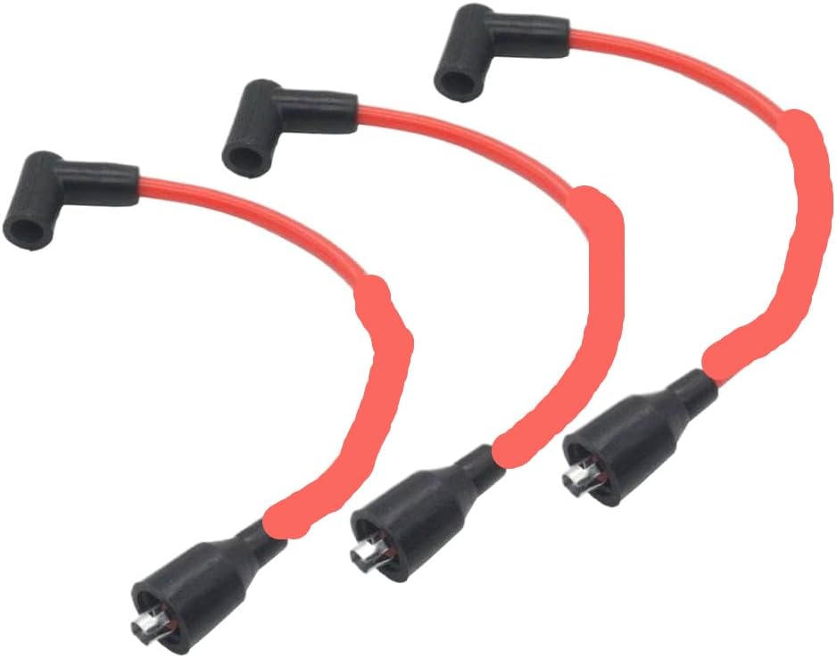 Spark Plug Wire 3 Pcs 12 Inch 813715A1 90816A25 93475A25 18-5228 Compatible With Marine 150 175 200 Engines