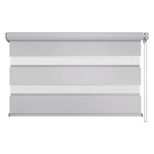mydeco® 80 x 160 cm [WxH] i grått – dubbelrullad utan borrning, Duorollo – klämfix rullo inkl. klämhållare – solskydd, integritetsskydd för fönster