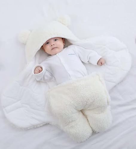 Saco de Dormir para Bebe Ursinha Menina e Menino Maternidade (BRANCO)