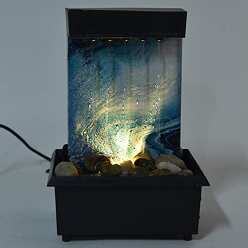 Tabletop Ball Fountain, Marble Desktop Water Fountain, Irregular Stones, Led Lights, For Home Office Desktop Table Decor #TOP2
