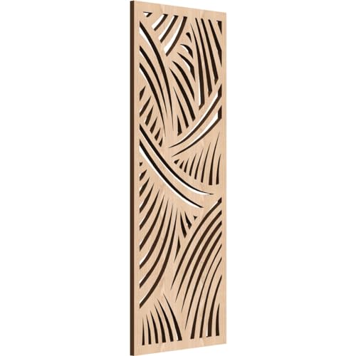 Image of 11 3 /8 inchW x 29 3 /8 inchH x 3 /8 inchT Chester Decorative Fretwork Wood Wall Panels, Red Oak