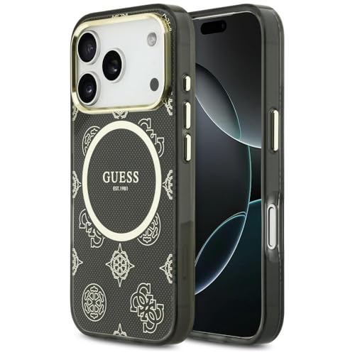 Coque MagSafe pour iPhone 17 Pro Guess Peony Dot CG MOBILE Noir