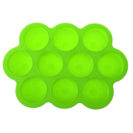 BRUSHFINCH Baby Food Storage Container,Silicone Baby Food Freezer Tray with Lid, Food Grade,Perfect Food Container for Homemade Baby Food,Fruit Puree Vegetables,Breast Milk - 1pc. (Green)