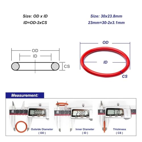 Joint torique VMQ de qualité supérieure silicone rouge OD 18mm haute performance