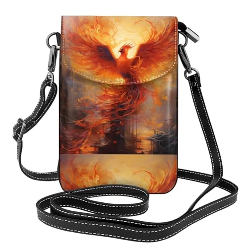 Petit sac pour téléphone portable motif Phoenix Reborn pour femme