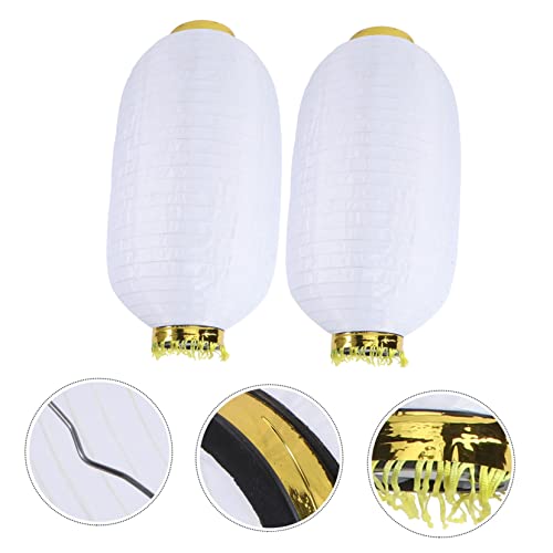 Bestoyard 2Pcs Led Light Cover Japanese Ramen Led Wall Lamp Chinese Decorations For Party Outdoor Lantern Red Lantern White Portable Lantern Foldable Paper Lantern Diy Lanterns Chandelier #TOP6