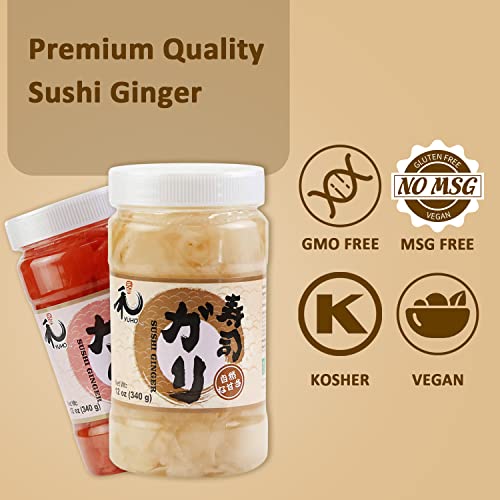 Yuho Pickled Sushi Ginger, Japanese White Gari Sushi Ginger Fat Free thumb #7