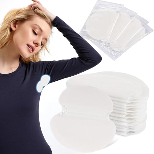 GmwyCzV 100 Piezas Sobaqueras Sudor, Almohadillas Sudor Axilas, Desechables Sudor Almohadillas, Sin Perfume, Invisible, Cómodo, Parches Sudor Axilas, Absorbe el Sudor y Los Olores, Unisexo