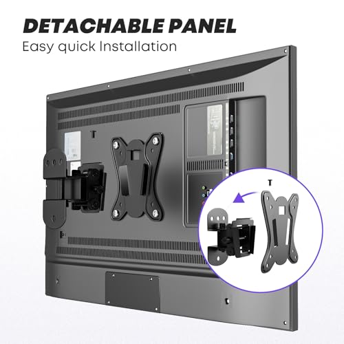 PUTORSEN 13-30 Zoll TV Wandhalterung, Schwenkbar Monitor Wandhalterung für LCD LED TVs & Monitors, Neigbar TV Halterung bis zu 25kg, Universal Fernseher Halterung mit max. VESA 75x75 / 100x100mm – Bild 6