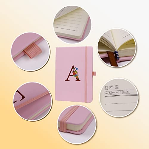 Carnet de notes de A à Z rose double face avec intercalaires de travail - 5