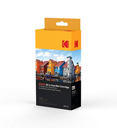 Kodak NEU Mini Fotodruckerpatrone MC - All-in-One Papier und Farbtintenpatrone Nachfüllung - 30er Pack - Kompatibel Mit Shot Kamera, 2 Drucker