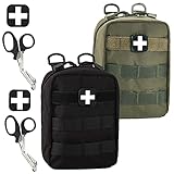 Medical Pouch - 1000D Tactical MOLLE EMT Pouches First Aid IFAK Utility Bag with First Aid Patch and