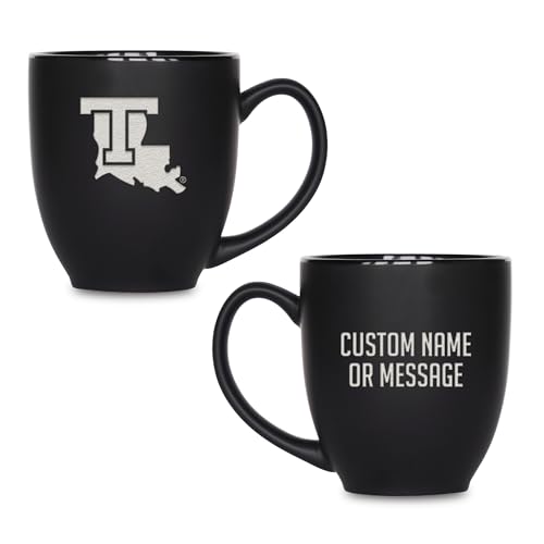 Image of Rico Industries NCAA Primary 15-Oz Personalized Matte Black Bistro Mug - for Hot or Cold Drinks