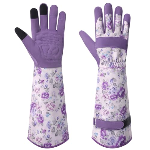 Gardening Gloves for Women - Breathable Long Garden Gloves with