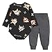 Hurley baby boys Long Sleeve Bodysuit Jogger Pants 2-piece Outfit and Toddler Layette Set, Army Shark Print, 3 Months US