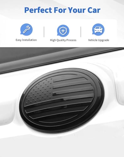Image of for Toyota Emblem Rear Tailgate Badge Emblem Logo Cover Trim Fit for Toyota Series, for Camry, RAV4, Corolla, Tacoma, Highlander, 4Runner Series, 5.27x3.7 inches, Black