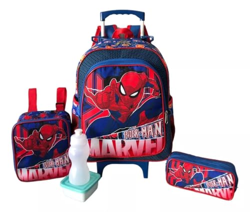 Kit Mochila Infantil O Espetacular Homem Aranha G Rodinhas