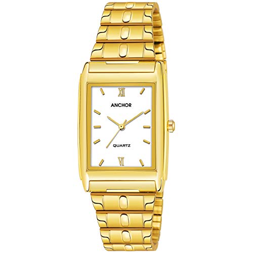Image of 23.5K Original Gold Plated Stainless Steel Analog Wrist Watch AQ-451