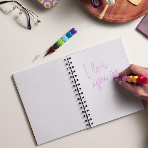 LEGAMI - 12 stapelbare Buntstifte, 12 zum Ausmalen, Buntstifte für Kinder, Pastellkreide in Herzform, Dream in Colour