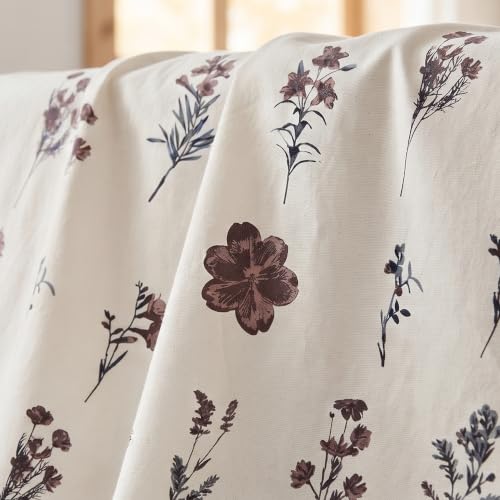 Image of HOMEMONDE King Size Bedsheet | Cotton Flat Sheet with Two Pillow Cover | 186 TC |Floral Design| All-Season Soft Bedsheet for King Bed (108 x 108 Inch /274 x 274 cm, Prairie Charm)