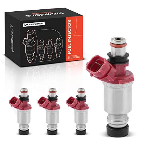 A-Premium Fuel Injectors Compatible with Toyota Corolla 1993-1997, Celica 1994-1997 & Geo Prizm 1993-1997, 1.8L 4-PC Set
