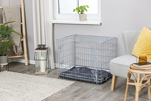 TRIXIE Hundebox Home M, faltbar, 2 Türen, verzinkt – 78 x 62 x 55 cm
