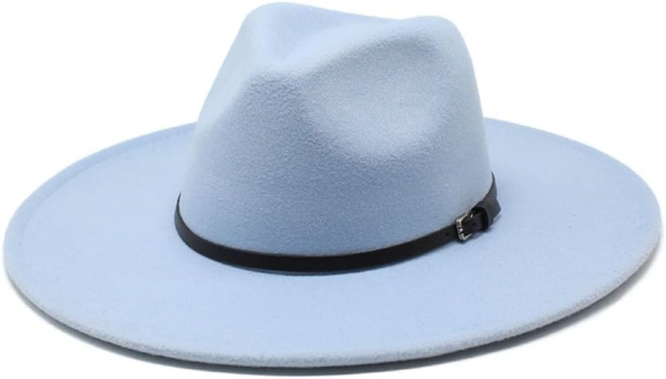 Classic Wool Fedora Hat, White with Black Band