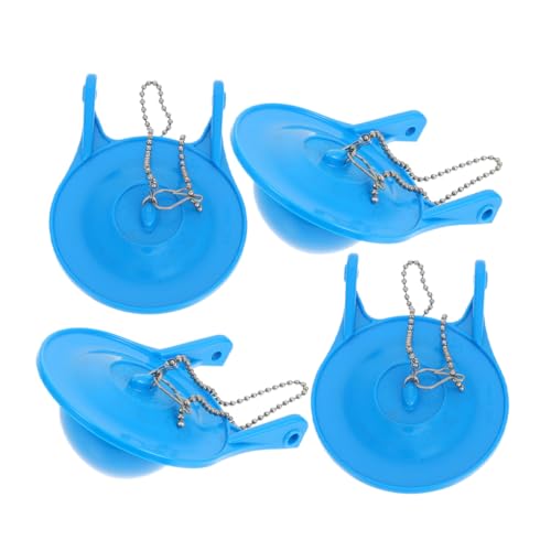 Artibetter Toilet Tank Gasket Replacement 4 Pack Blue Universal Flapper for Standard Toilets No Tools Needed