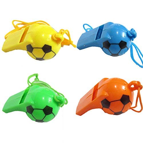 Football Shape Whistle (Pack Of 4) For Kids, Multi