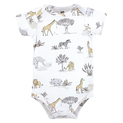 Image of Hudson Baby Unisex Baby Cotton Bodysuits 5-pack