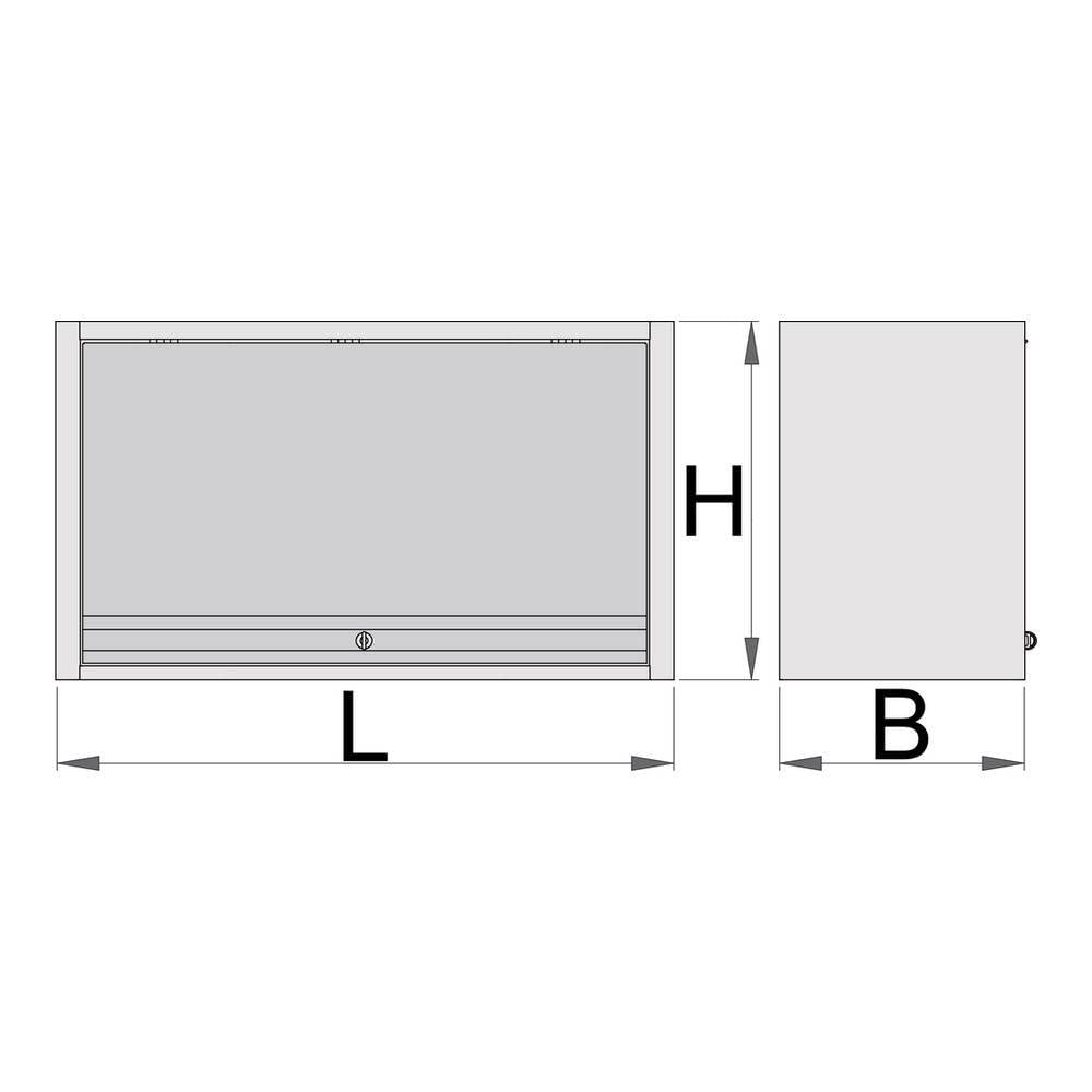 Unior 627089 627089-Armario metálico suspendido para banco de Trabajo 1250x350x510 mm serie 990CAU, nero