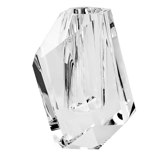 Marvala Flower Vases, Premium Clear Modern Crystal Vase, Anniversary Centerpiece,