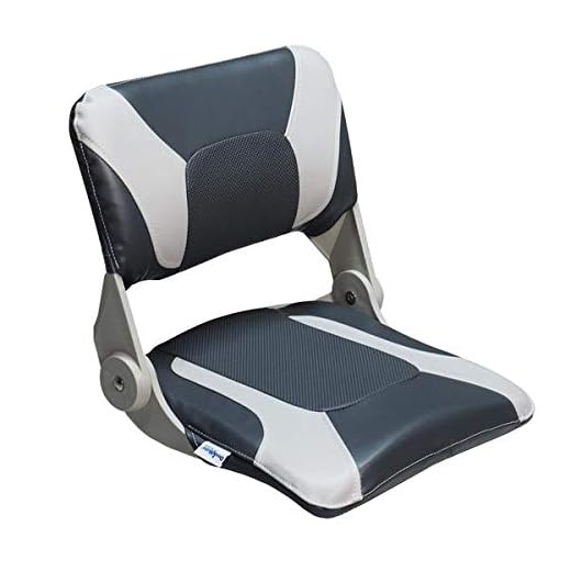 DeckMate Compact Folding Fishing Seat (Charcoal & Gray)