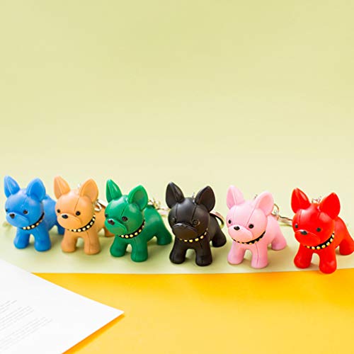 SOIMISS Pcs 2 Chaveiro Cão Francês Bull Dog Pingente Anel Chave Cão Animal de Estimação Memorial Jói