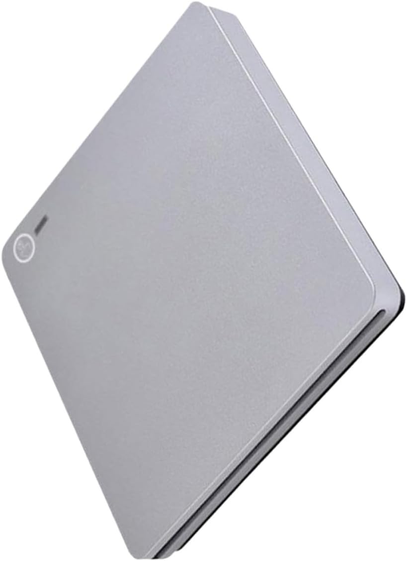 Multifunctional Ultra-Thin USB Type-c External CD Burner Dual Interface Suction Design Fast Transmission Compatible with Windows for Home and Office Use Silver