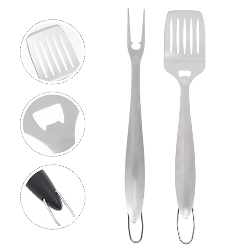 Set de 2 herramientas de acero inoxidable para barbacoa miniatura 6