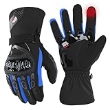 KEMIMOTO Guantes Moto Invierno, Impermeable de Manera Eficiente Guantes Moto Hombre Homologados Protección Multicapa Conserva Calor Pantalla Táctil, Deportes al Aire Libre Esquí Motociclismo