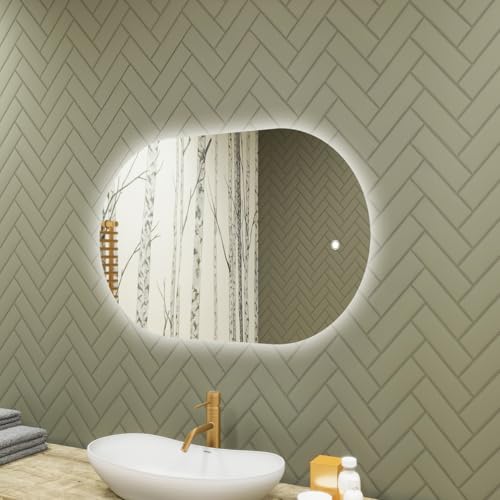 Artforma - Badspiegel mit Beleuchtung - Badezimmerspiegel, Spiegel Bad mit...