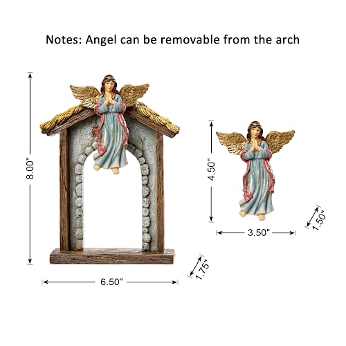 Image of Glitzhome 11Pcs Resin Nativity Figurines Set Christmas Nativity Set Tabletop Scenes Decor, Christian Nativity Scene Indoor Xmas Nativity Collectible Figurines Miniatures Statues Ornaments 8 inch x 20.75 inch