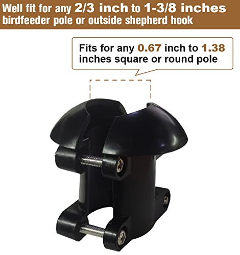 image for Garbuildman Squirrel Baffle Accessory for Bird Feeder Pole, Pole Mount