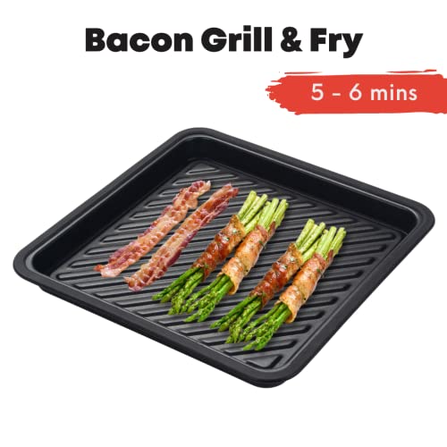 Maconee Non-Plastic Microwave Bacon Browning Tray, Grill, And Crisper Pan - Large, Crispy, And Safe Cooking Plate For Easy Bacon Preparation #TOP2