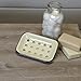 Cream Enamel Soap Dish with Removable Drip Tray and Drainage Holees Vintage Inspired Soap Holder