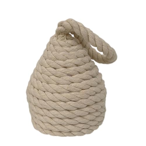 Weighted Door Stop - Rope Knot Door Stopper | Door Stopper with Knot Design | Cotton Door Stopper with Rope Knot and Handle, Weighted Door Stopper Indoor as Window Wedge, Book